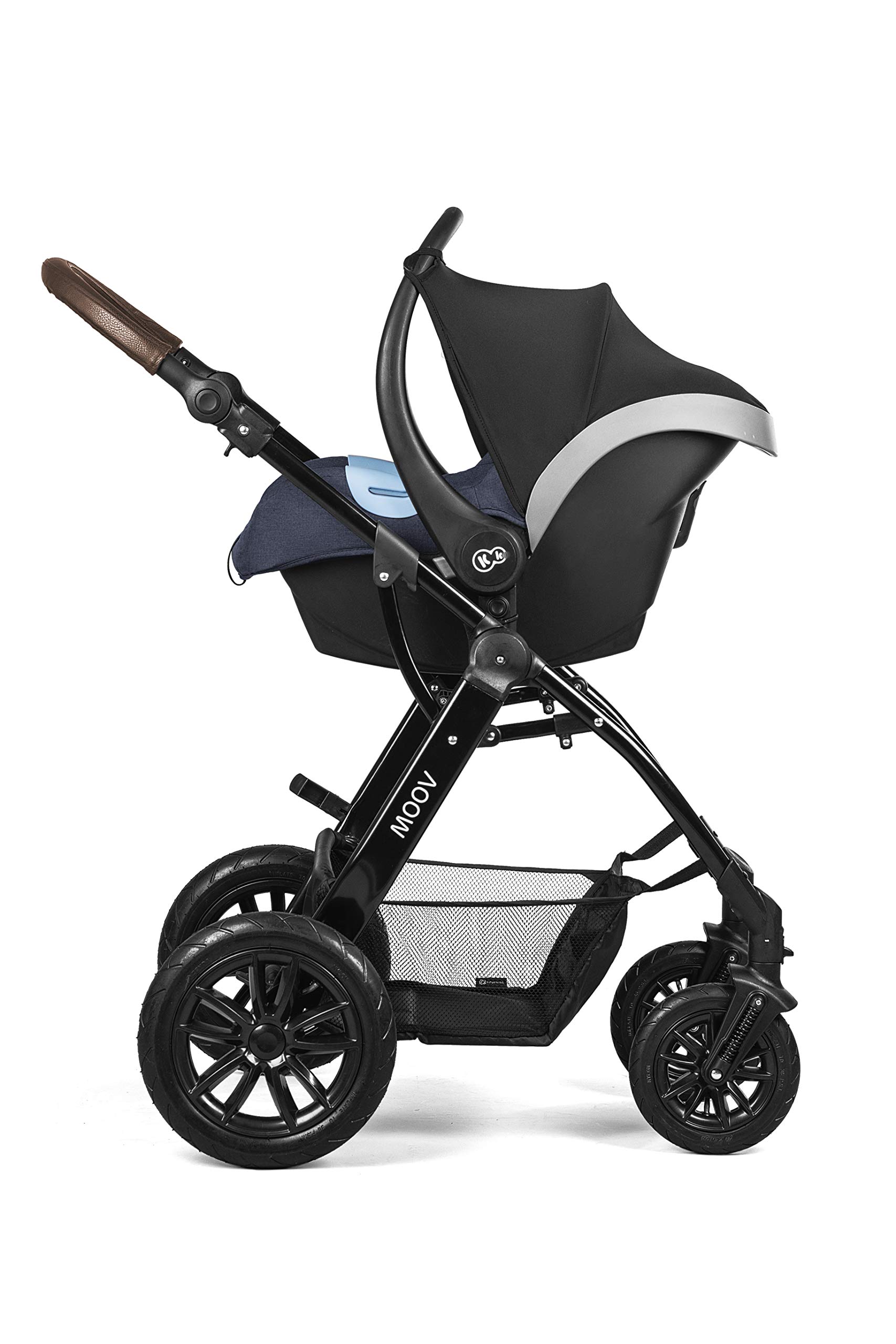 kk Kinderkraft Carrito Bebé 3 Piezas MOOV, Capazo, Silla Paseo, Silla Coche, Azul