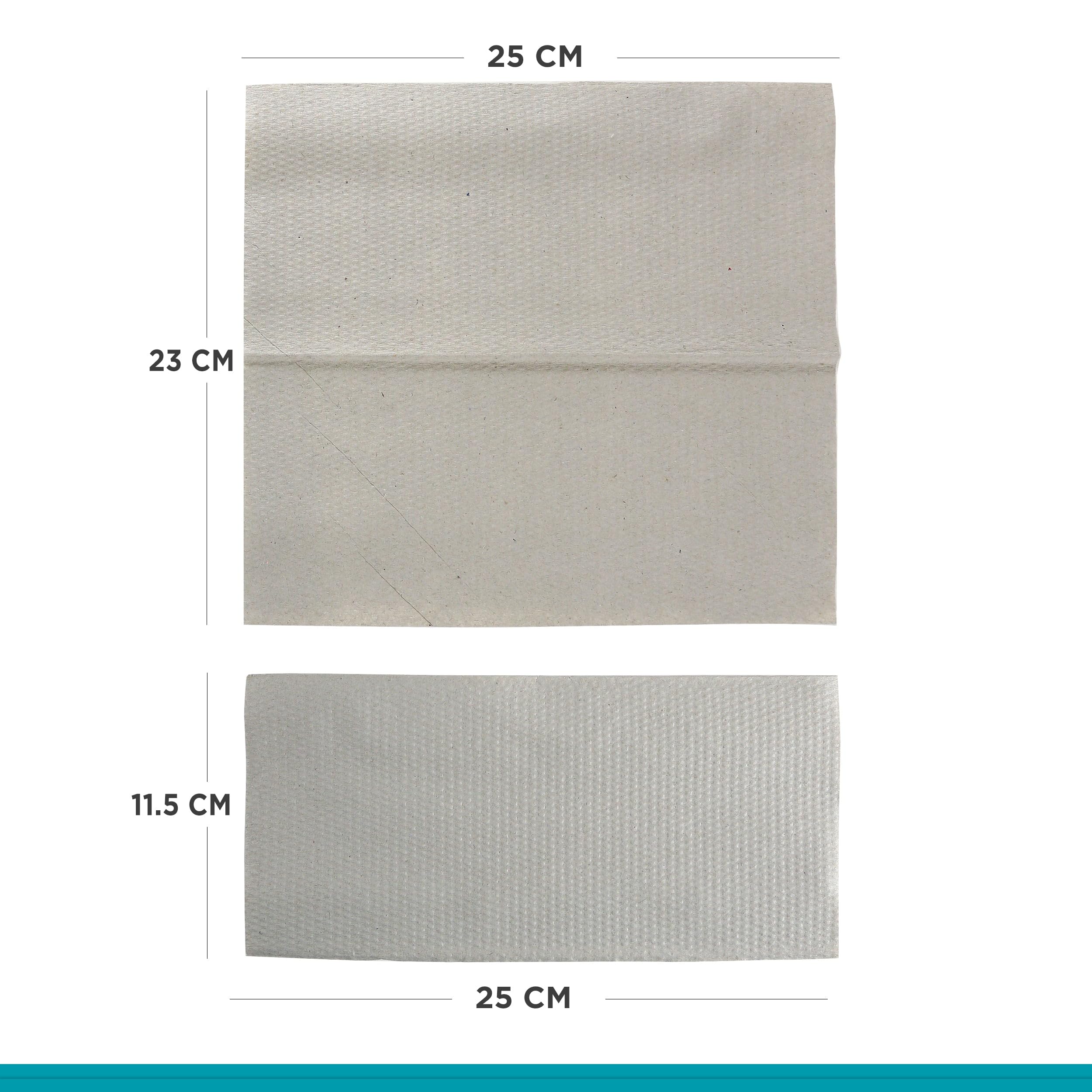 Inoverse 5000 Blatt Papierhandtücher - 25x23 cm ZZ-Falz - Grau, Falthandtücher, Paper Towels, Papiertücher für Spender, Einmalhandtücher, Handtuchpapier, (20 pc x 250 blatt)