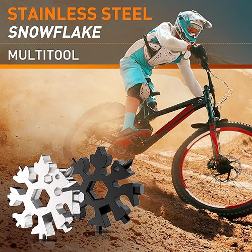Miniatura 7 de Dusor Regalos para hombres, multiherramienta de copo de nieve 18 en 1, regalos del día del padre de parte de la hija, herramientas geniales para