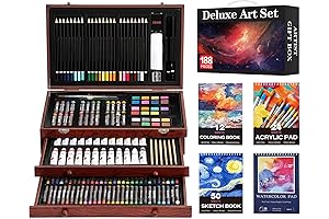 Premium Art Super Kit: 194-Piece Art Supplies for Ambitious Creators