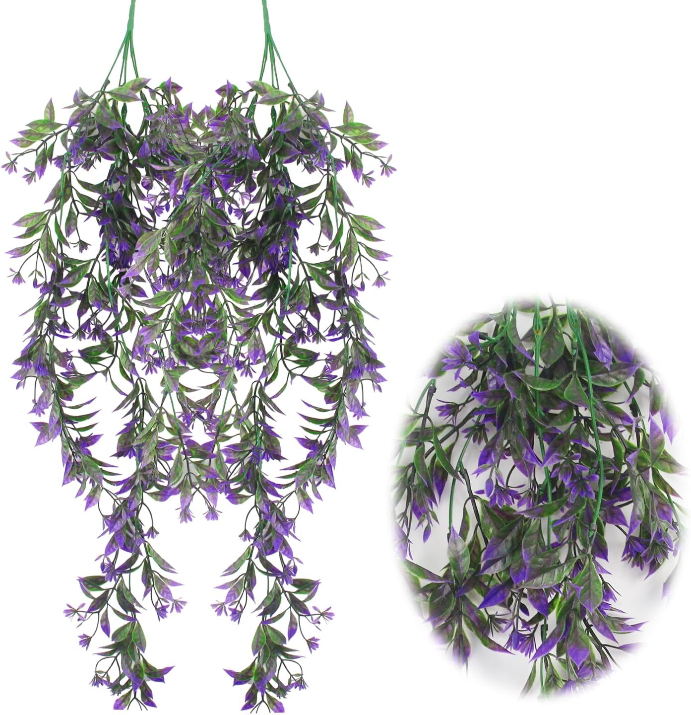 SUXUMHAO Künstliche Hopfen Ranken - 2er Set Grüne Hängepflanzen Für Deko Innen & Außen