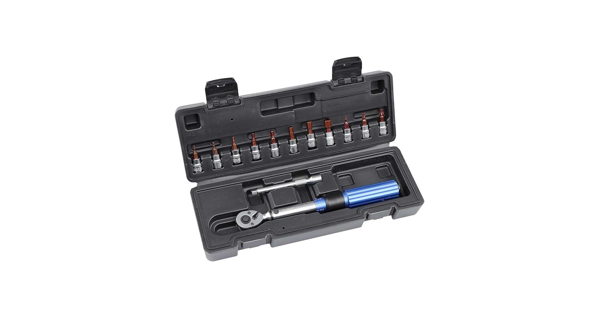 I**Ｎ ABN Drive Click Torque Wrench Set 1/4in, 14pc - 2-20Nm Dual