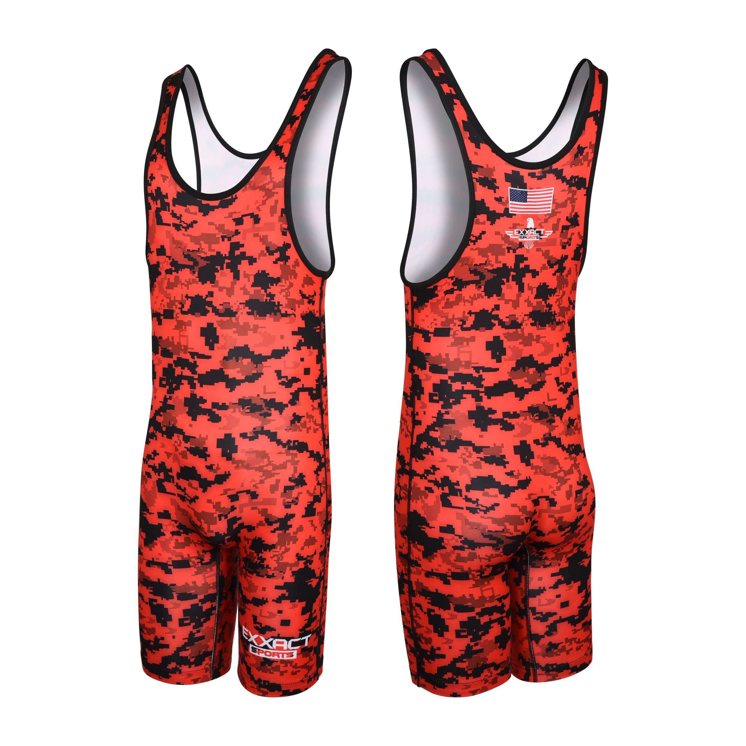 Exxact SportsSublimated Wrestling Singlet for MMA, Powerlifting Singlet Youth Wrestling Singlet Men for Training - Men/Boys