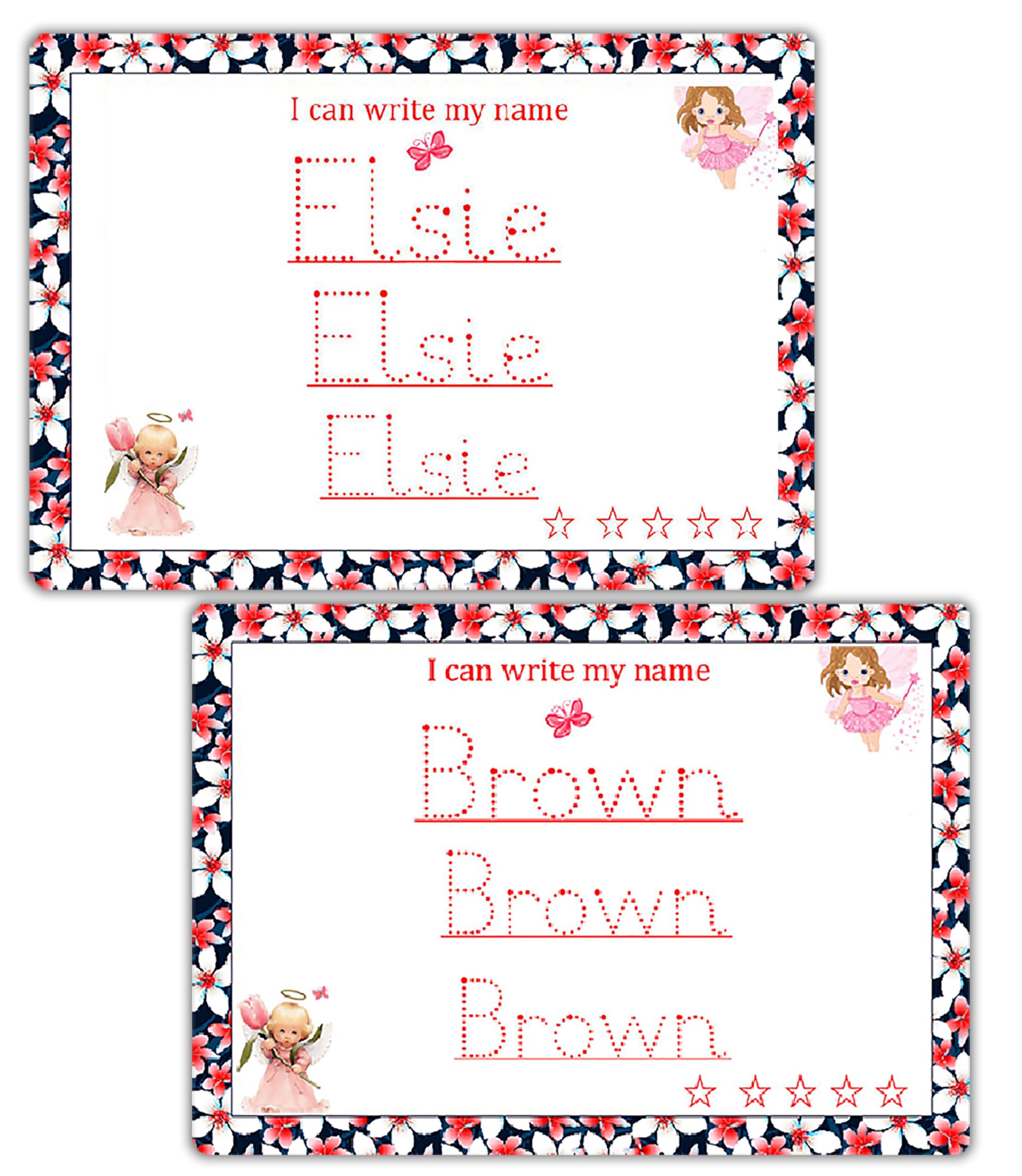 Write Your Name Practice Sheet for Kids – Personalized Tracing Mat | Laminated, Reusable & Waterproof | Perfect for Preschoolers, Early Learners & Homeschooling