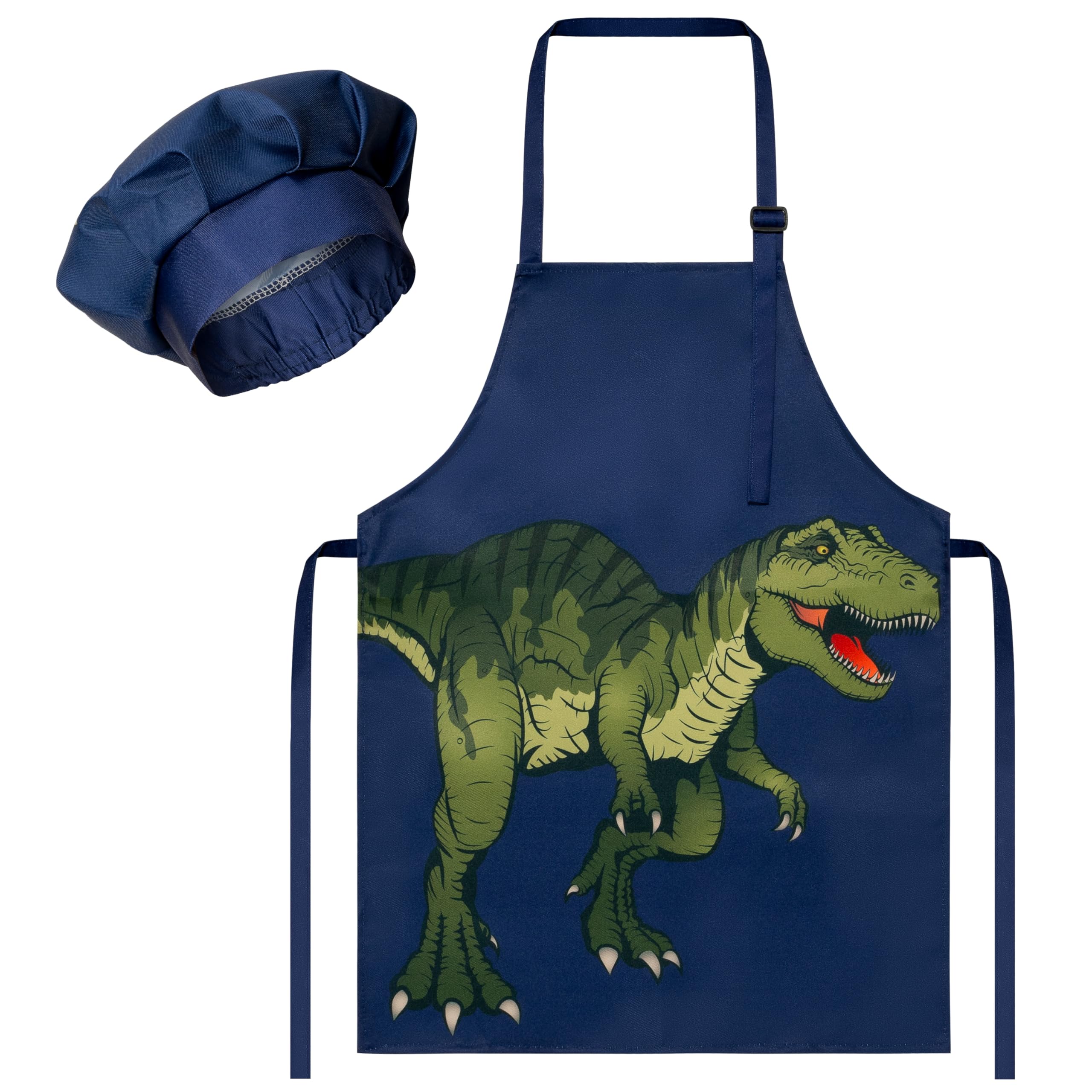 R HORSE Kid Apron Chef Hat Set Adjustable Children Kitchen Apron with Pocket for Cooking Baking Grilling Gardening BBQ Gift
