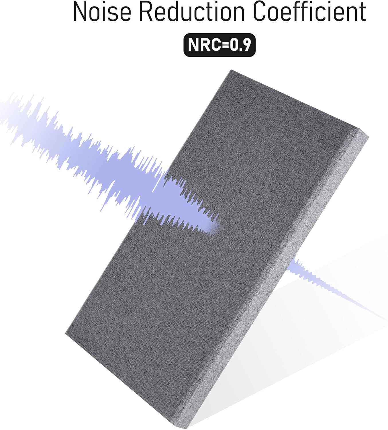 4Pcs Acoustic Panels Soundproof Wall Panels 25 X 13 Inches Sound Absorbing Panels Decorative Acoustical Wall Panels for Studios, Office, Home Theater (Grey)