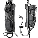 OneTigris Flashlight Holster Molle Flashlight Holder for Belt Tactical Pouch for Torch Linear Hand Tool with Open-top MOLLE Strap for Vertical & Horizontal Carrying