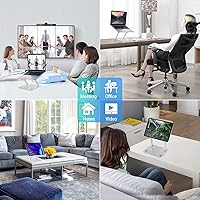 Vista 7 de Soportes para laptop, soporte ajustable multiángulo para laptop, soporte ergonómico de aluminio con ventilación de calor, soporte elevador portátil