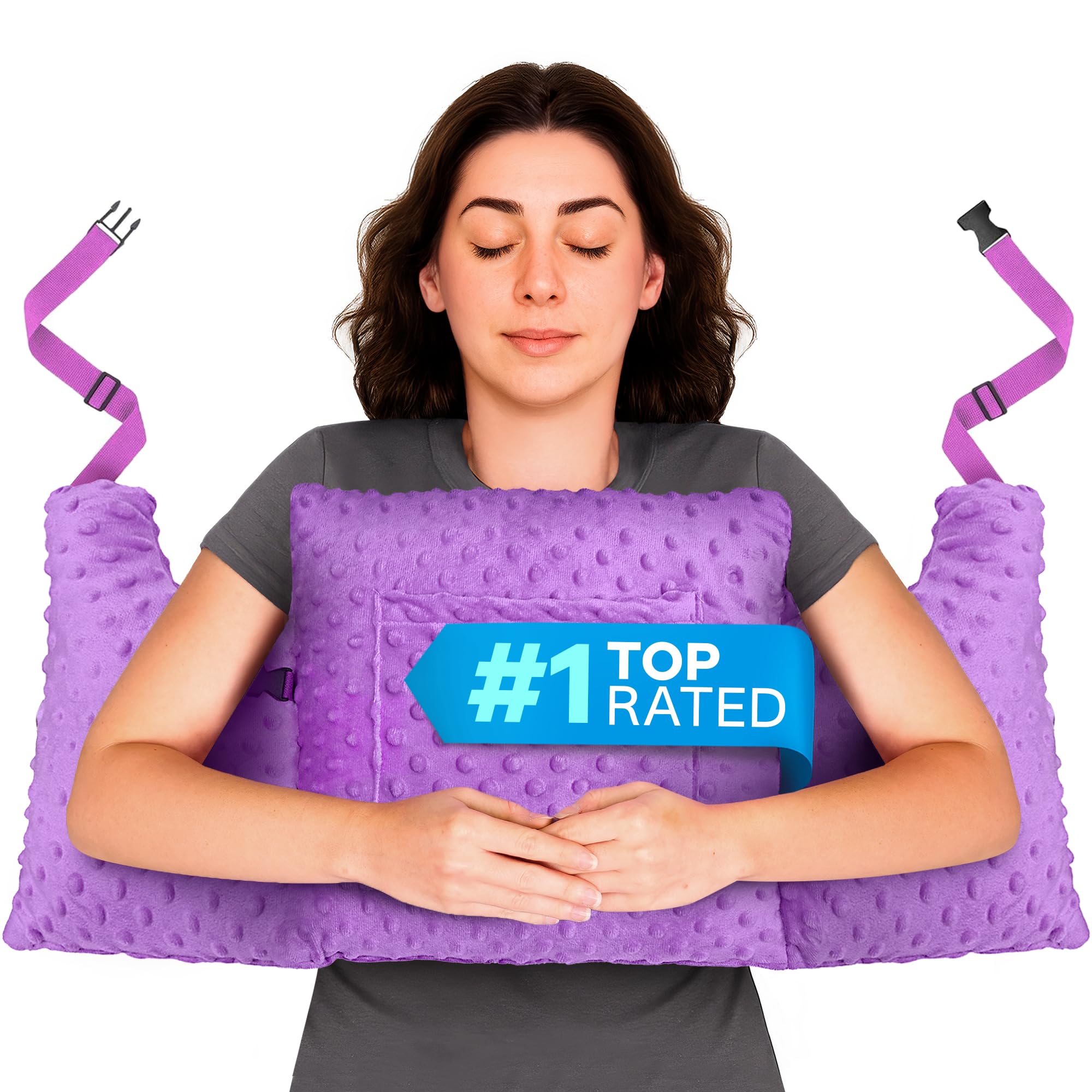 Zomaple Post Mastectomy Pillow, Lavender – Gentle Chest Protection for Sleep & Car Rides – Reduces Underarm Pressure, Cushions Everyday Bumps & Helps You Relax – Pillow for Mastectomy Recovery Support