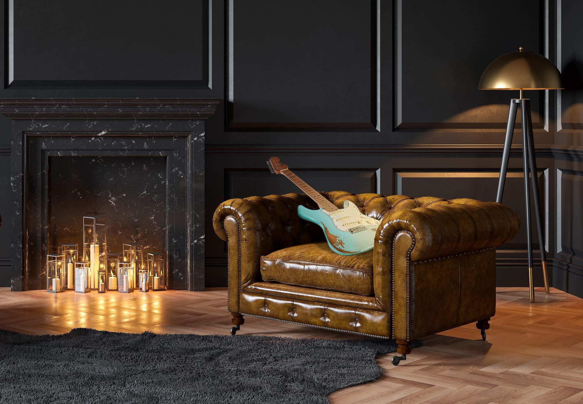 Rocktile Vinstage ST-RMGN E-Gitarre - Relic-Gitarre in Aged-Style - Korpus: Esche - Griffbrett/Hals: gerösteter Ahorn - 3x Single Coil Pickup - Vintage-Hardware - Bright Sky Blue