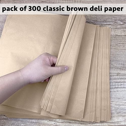 Miniatura 5 de CAMKYDE Hojas de papel Deli de 12 x 12 pulgadas, 300 unidades, papel de regalo para sándwich a prueba de grasa