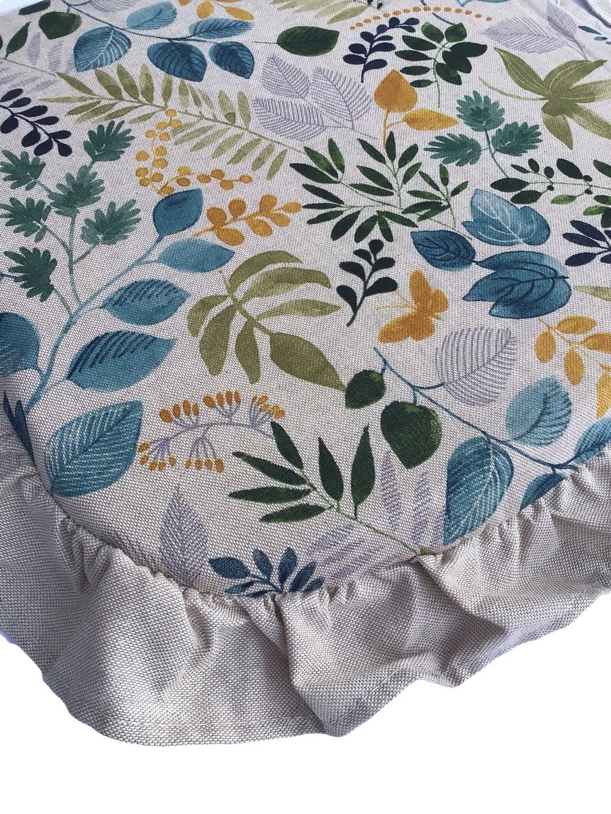 Set 6 Cuscini Per Sedie Cucina In Tessuto Jacquard Matelassé – Colore Avorio – 40x40 Cm – Made In Italy