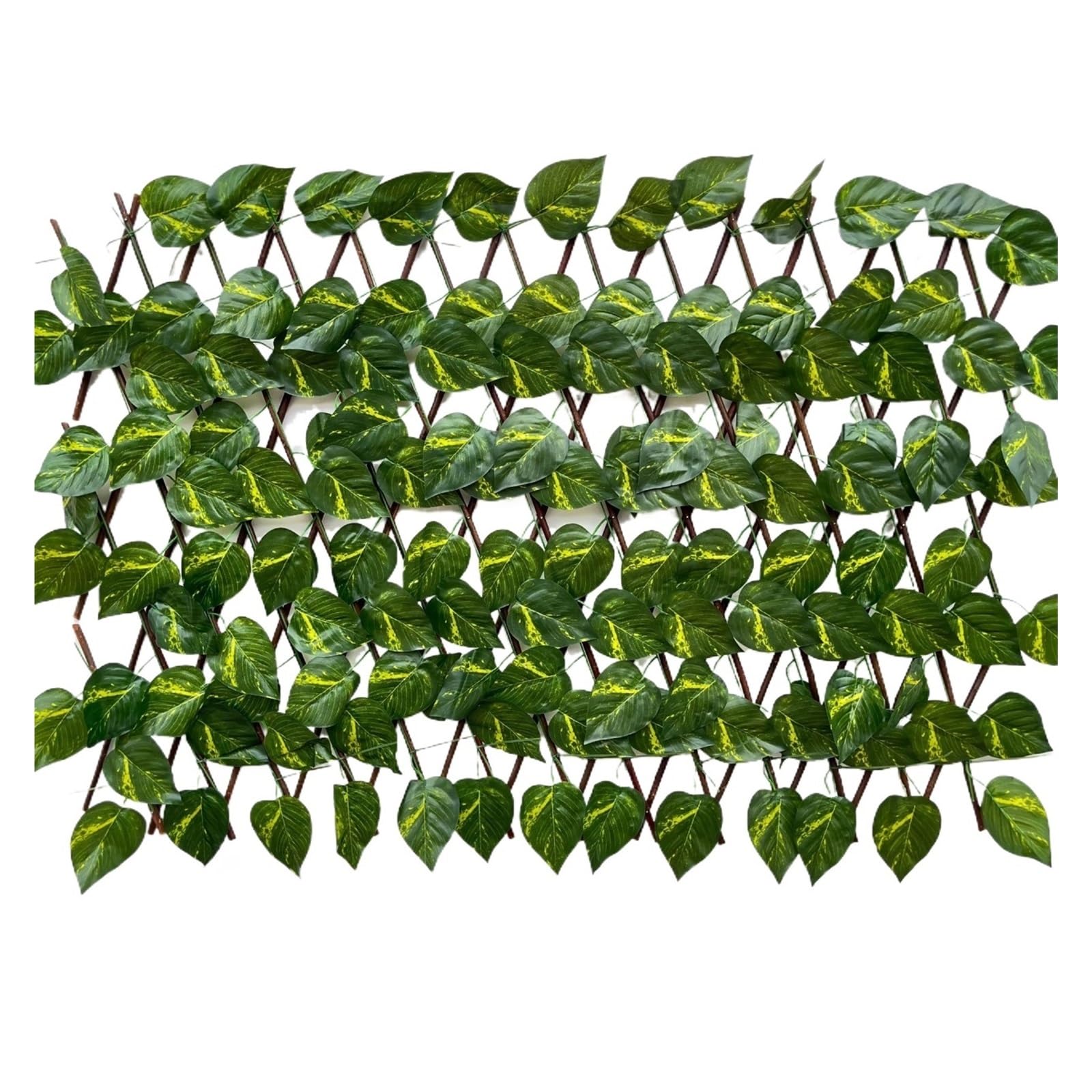 Luoaxinn 70Cm Green Basil Lea Expandable Trellis Simulation Fence Outdoor Courtyard