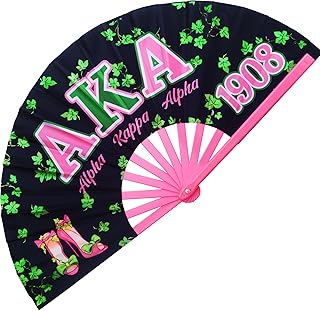 LParkin AKA Clacking Fans for Line Dancing, AKA Sorority Gifts for Women, AKA Gifts for Sisterhood Events, Party, Decoration