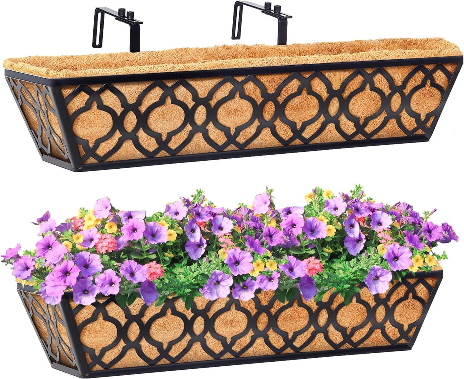RUDDINGS WOOD Set of 2 x 61cm (24") Wall Troughs Metal Rectangular