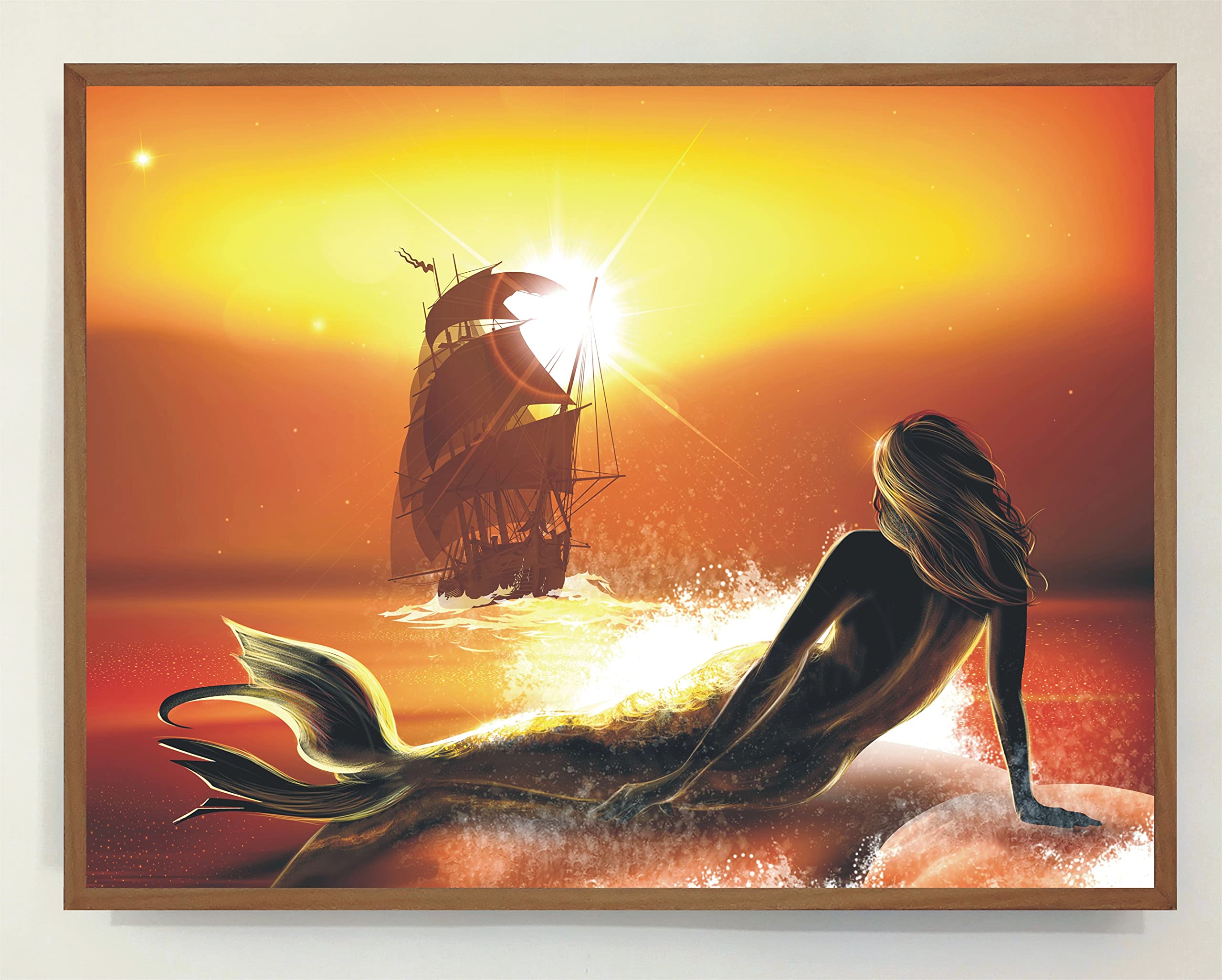 Cartel Vintage Iluminado con Luz Leds Sirena