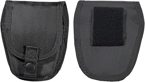 Miniatura 3 de Funda para esposas para puños de mano, con cadena/con bisagras estándar, funda para uso con cinturones de servicio, chalecos Molle, y por agentes de