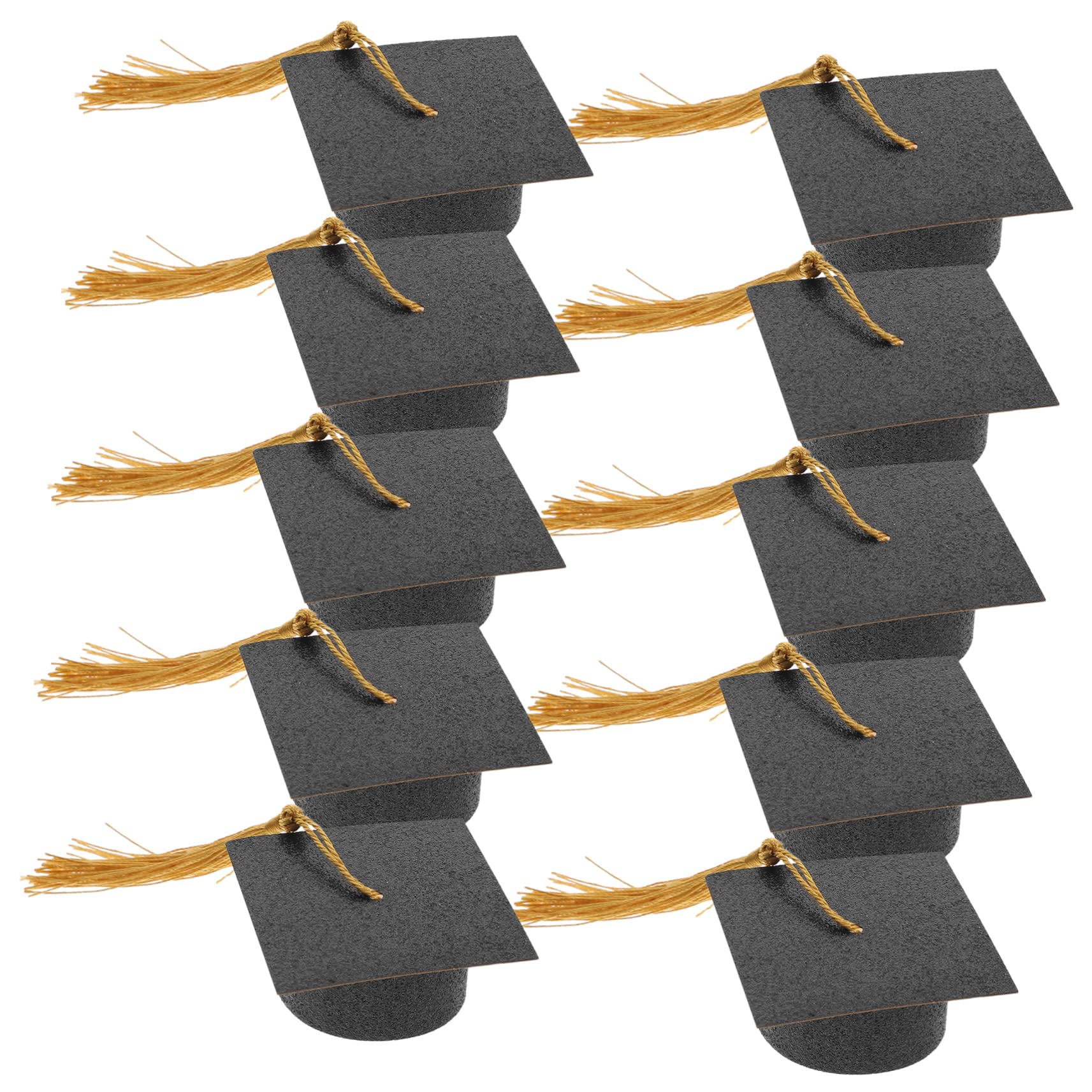 5sets Graduation Cap Mini Dekorative Hüte Für Getränke Wein Kelche 10 Stücke * 5