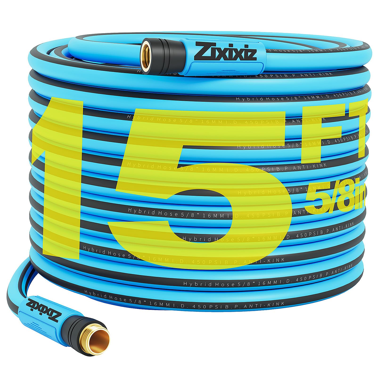 Amazon.com: Zixixiz 15FT Heavy-Duty Garden Hose with Solid Brass