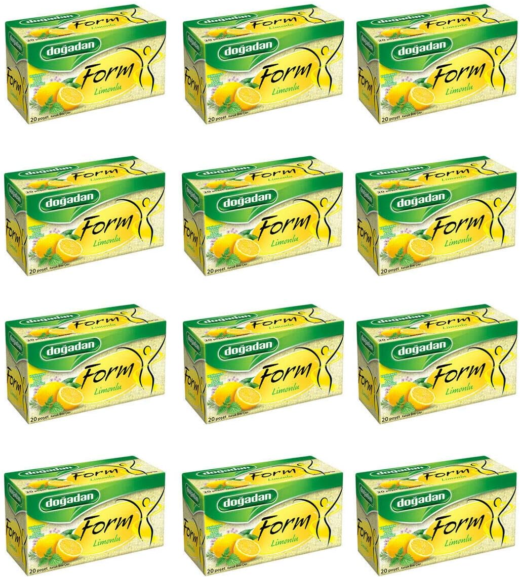 12 X Dogadan Premium Form Mixed Herbal Tea with Lemon