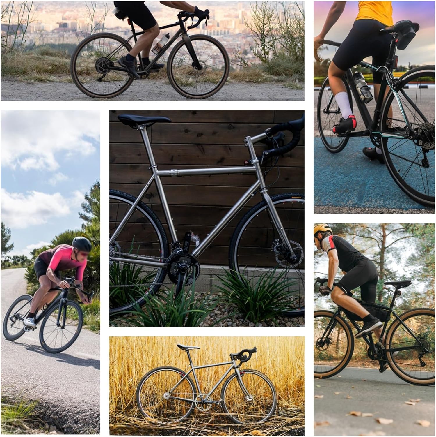 Road Bike Frameset 700C Gravel Bikes Frame 44/47/50/53/56cm Aluminum Alloy Disc Brake Frame with Carbon Fiber Fork Thru Axle Frame 100/142mm