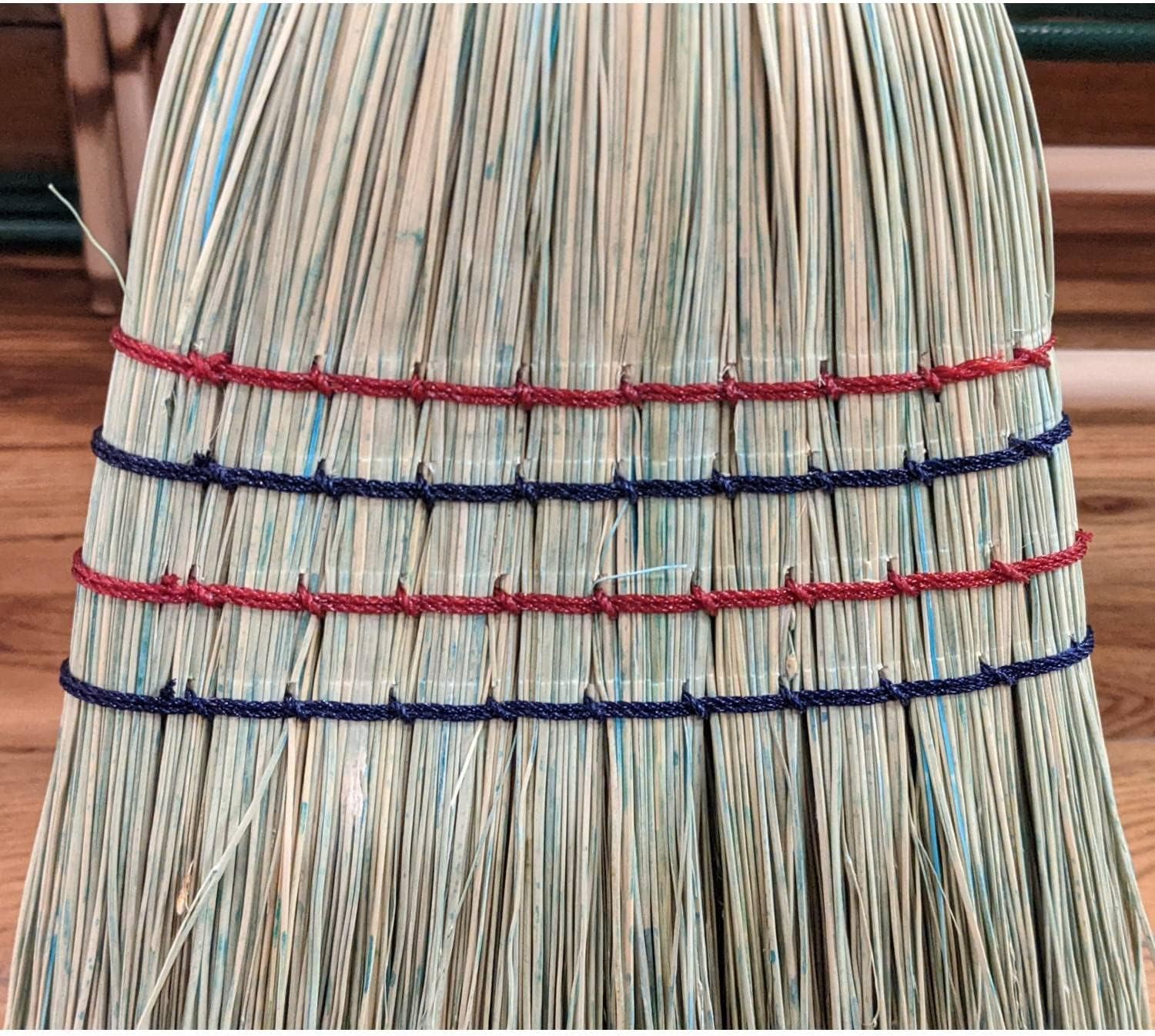 Handcrafted 55" Natural Corn Straw Broom with Hardwood Handle