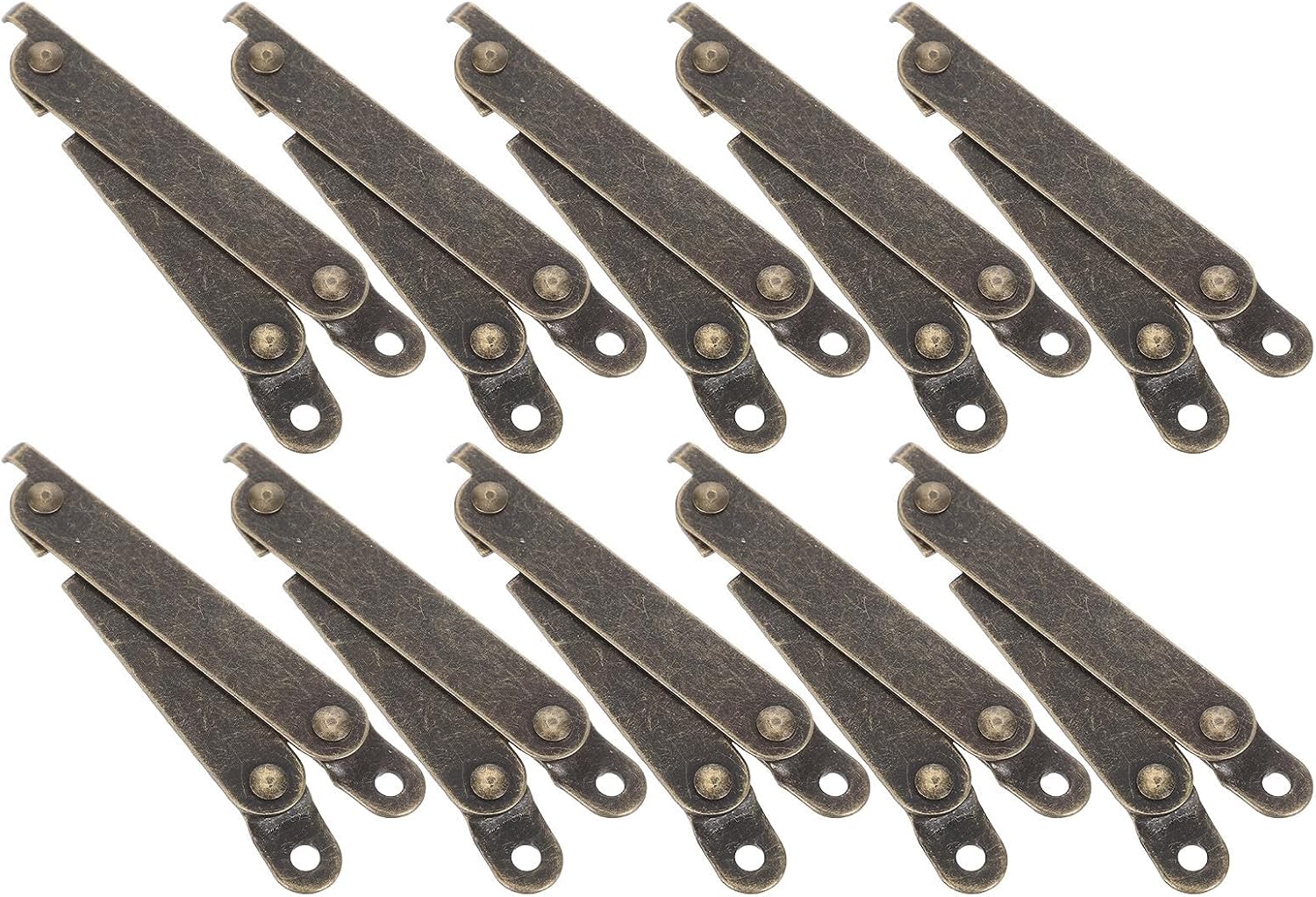 10pcs Folding Lid Support Hinges for Jewelry Boxes and Wood Chests