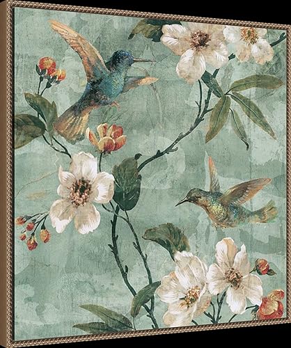 Miniatura 2 de Amanti Art Lienzo enmarcado para pared, 30 x 30 pulgadas, diseño floral de pájaros de una pluma II por Renee Campbell, lienzo enmarcado para pared,