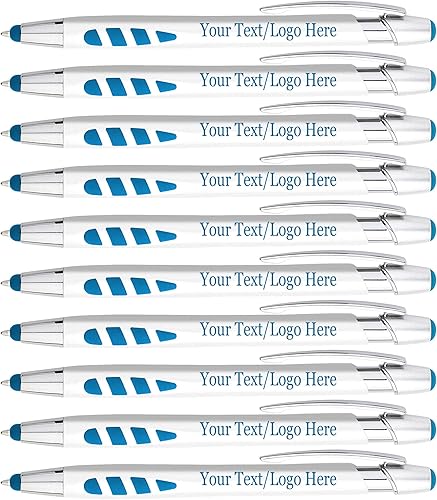 Miniatura 8 de Bolígrafos personalizados con tu logotipo o texto personalizado, paquete de 200 unidades a granel para negocios, fiestas y eventos, lápiz capacitivo