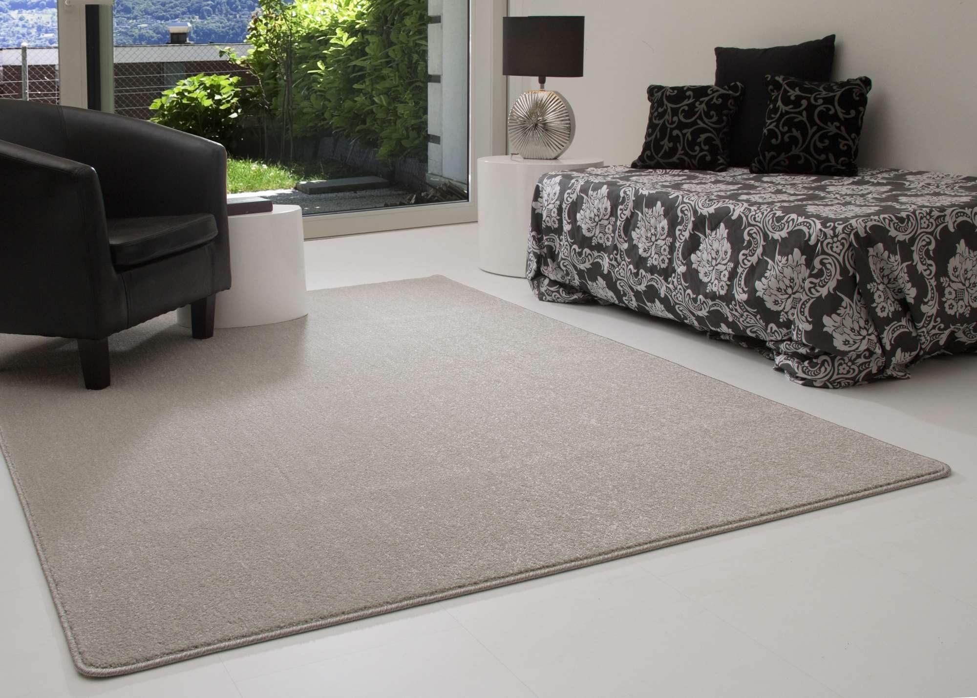 Steffensmeier Designer Modern Rug Margate in Silver, Size: 240x290 cm (7'9"x9'6")