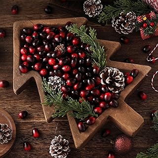 25 Glass Canister Christmas Decor Ideas for Holiday Cheer 48 100 Pcs Christmas Artificial Cranberries Fruit Fake Cranberries for Chri...