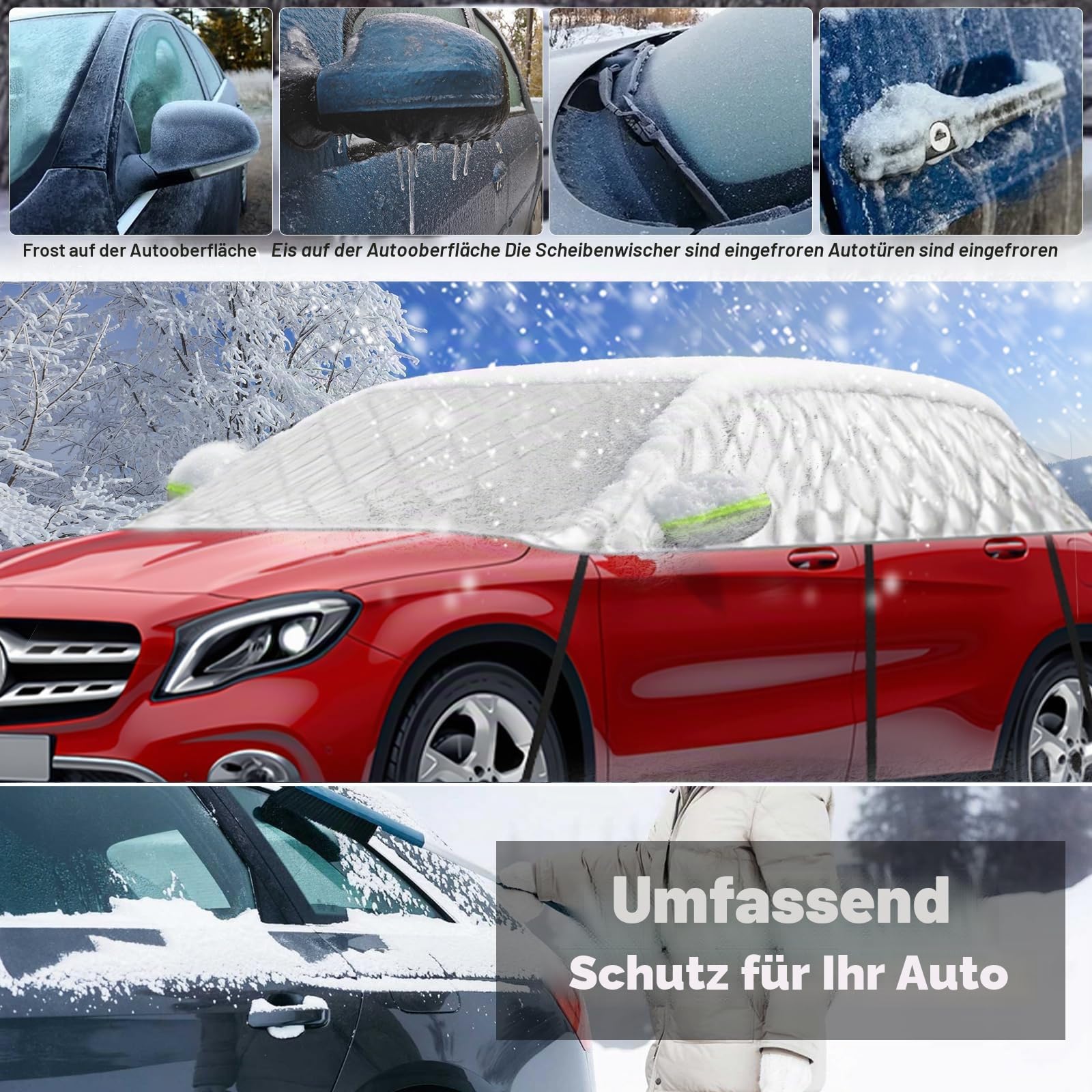 Halbe Autoabdeckung für Mercedes-Benz GLA, Halbgarage Hagelschutz