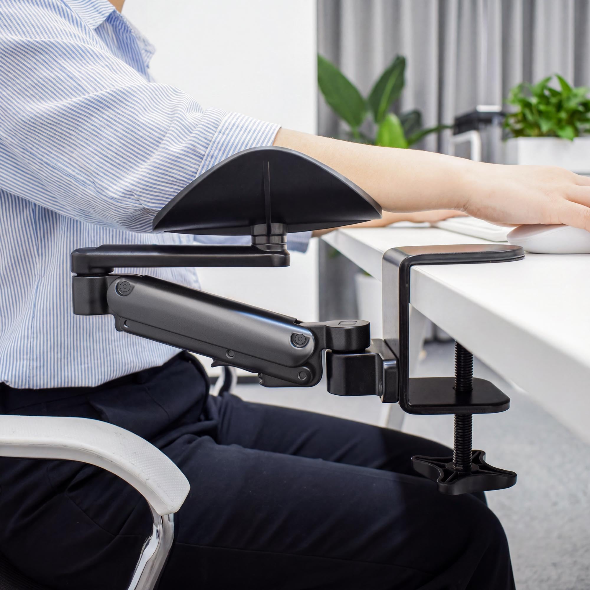 di volio Ergonomische Armauflage für Schreibtisch Schwarz DV-194ODA