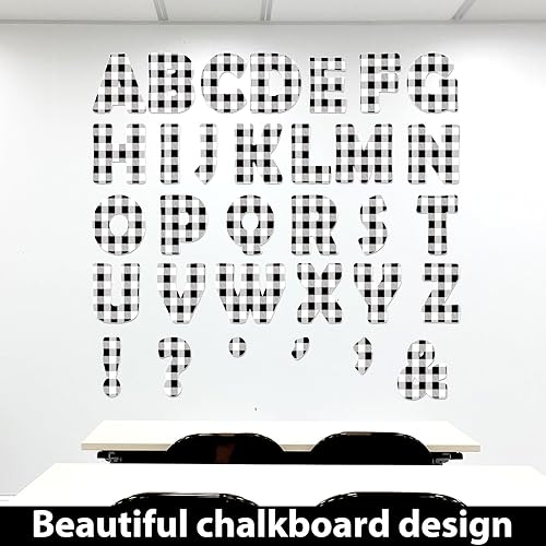 Vista 121 de Qyeahkj Juego de 150 letras grandes de 7 pulgadas y puntuación, color rojo oscuro para aula, para exhibir tablones de anuncios, decoración
