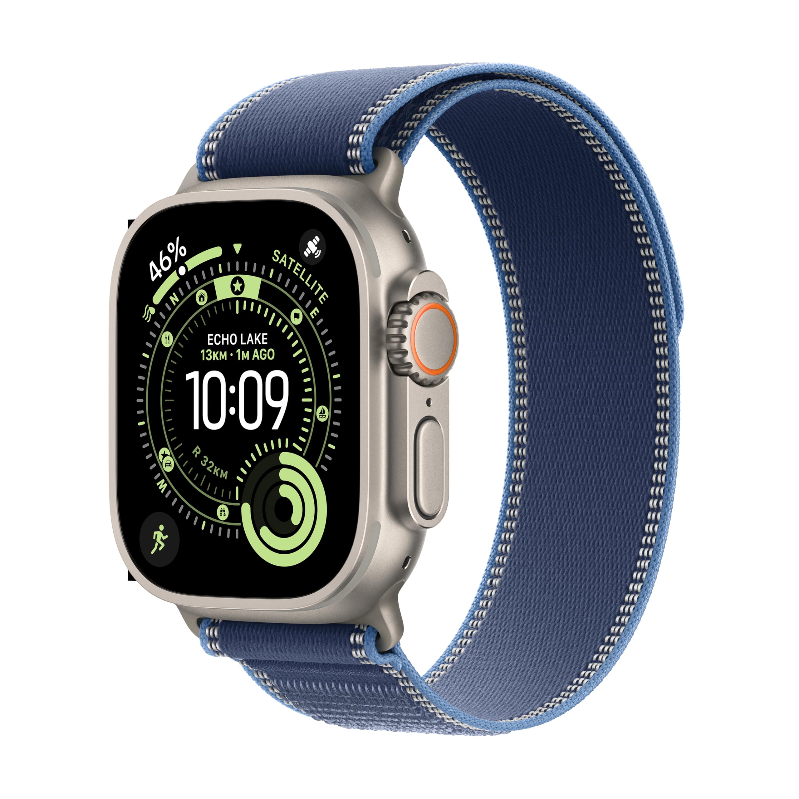 Apple Watch Ultra 3 GPS + Cellular 49mm Natural Titanium Case with Anchor Blue Ocean Band — view 10