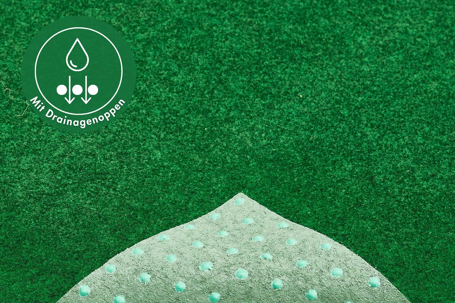 andiamo Alfombra de césped artificial Field con puntos – Césped artificial para exterior para uso como suelo de balcón o alfombra de exterior, resistente a la intemperie y se puede cortar, 200 x 500