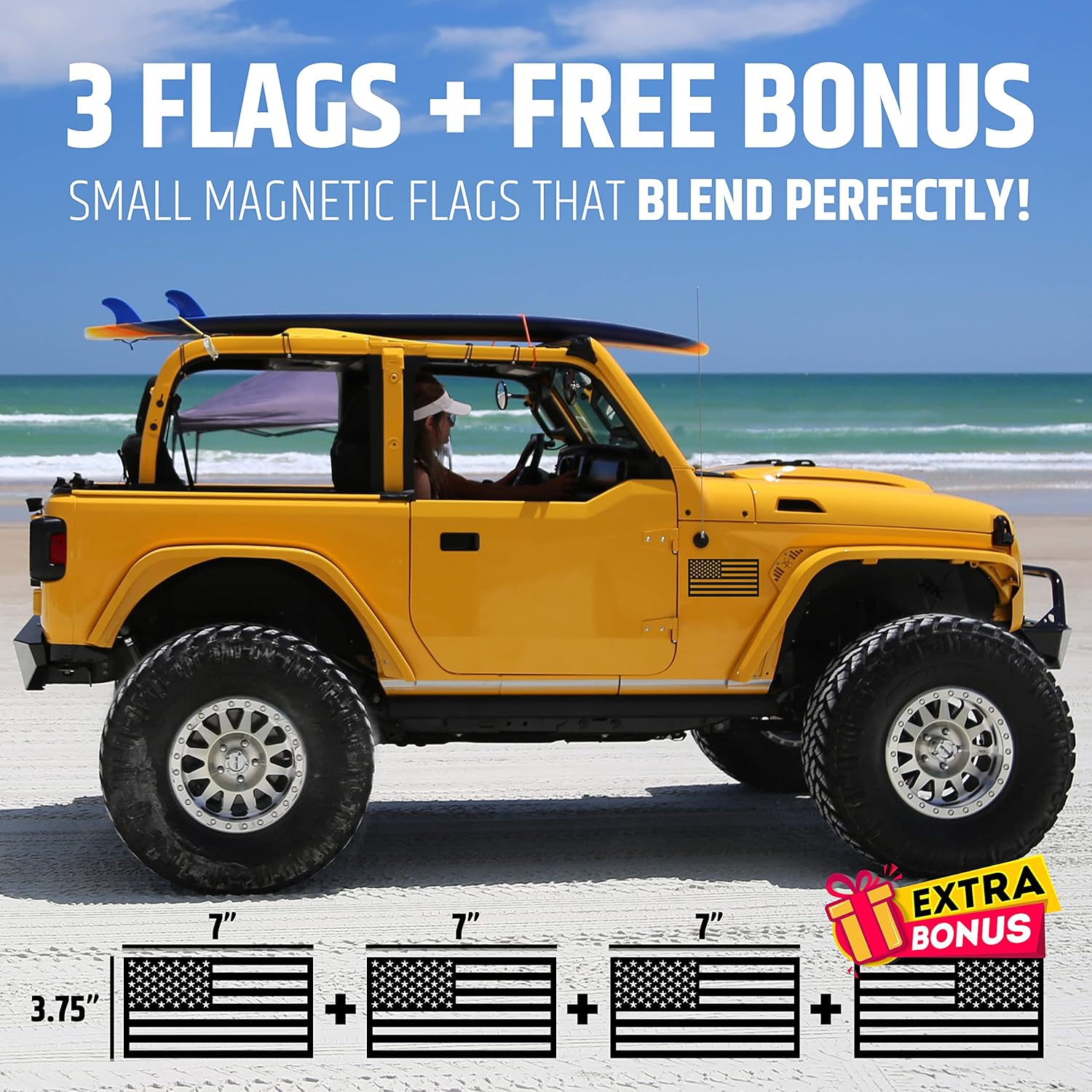 American Flag Magnets for Jeep