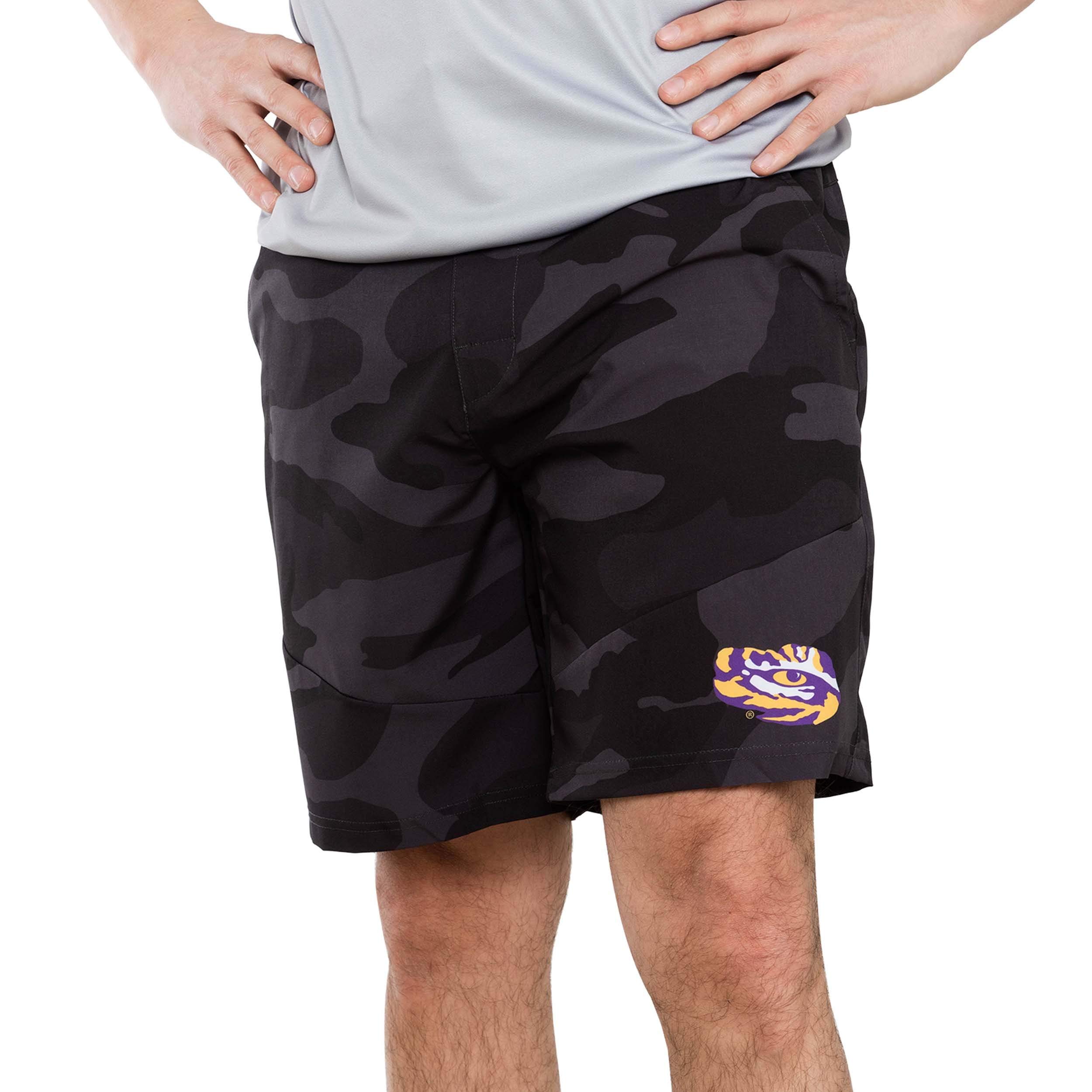 FOCO LSU Tigers NCAA Mens Nightcap Camo Walking Shorts - L