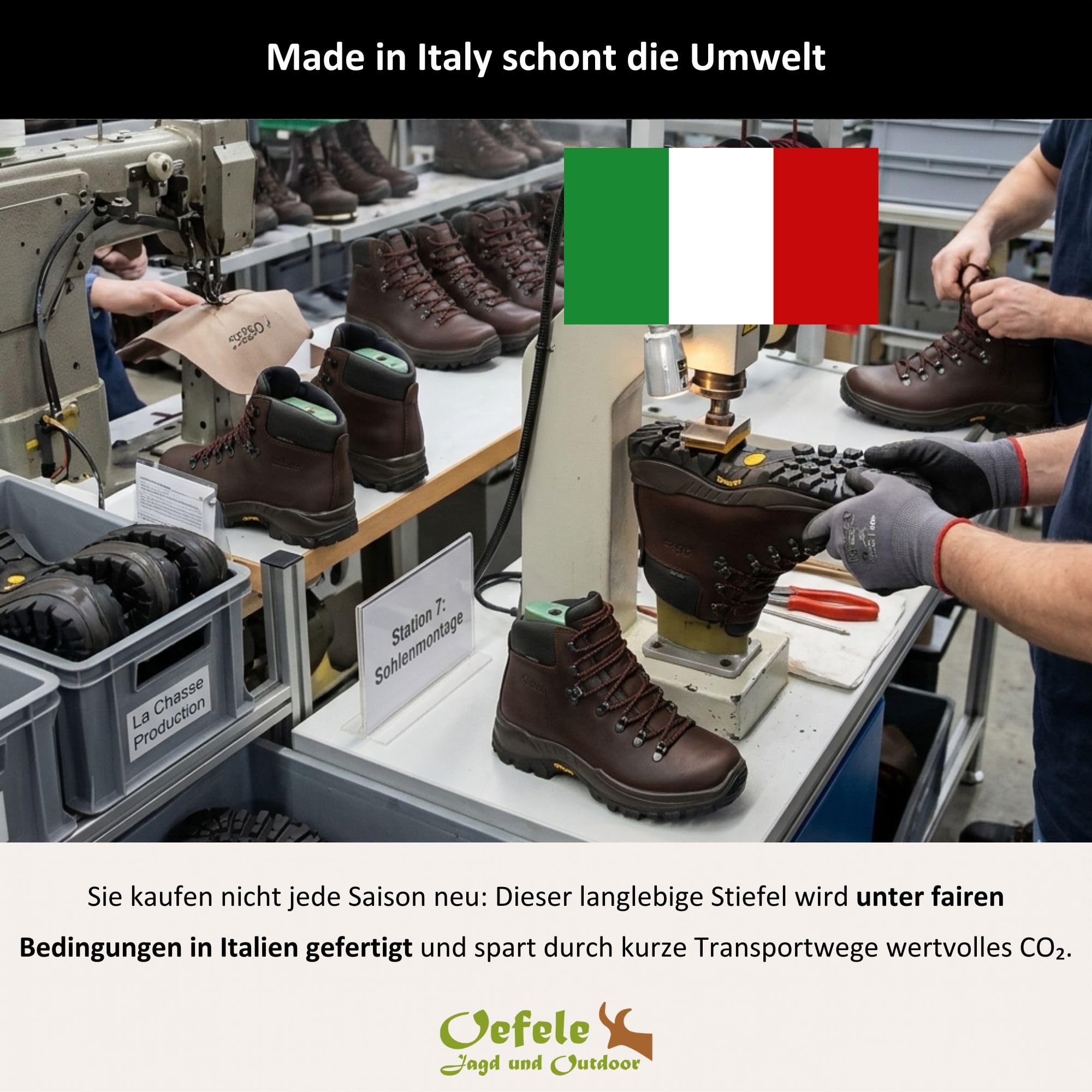 La Chasse® strapazierfähiger Trekkingstiefel Arosa Jagdstiefel Herren aus Rindsleder wasserdicht & atmungsaktiv Berg- & Wanderschuh mit Spotex®-Membrane von Oefele Jagd & Outdoor