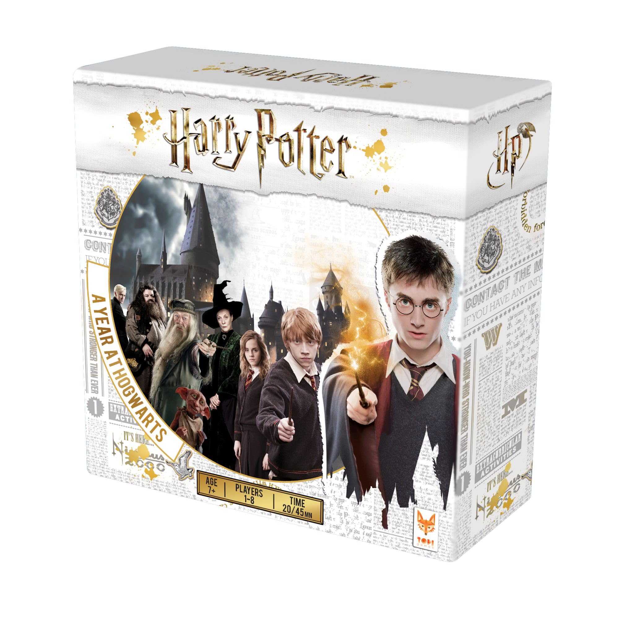 Topi Games | Harry Potter A Year At Hogwarts | Strategy Board Game, Solo And Multiplayer Adventure With Quests, Quidditch, Duels And Magic | 1 To 8 Players | 45 Minutes
