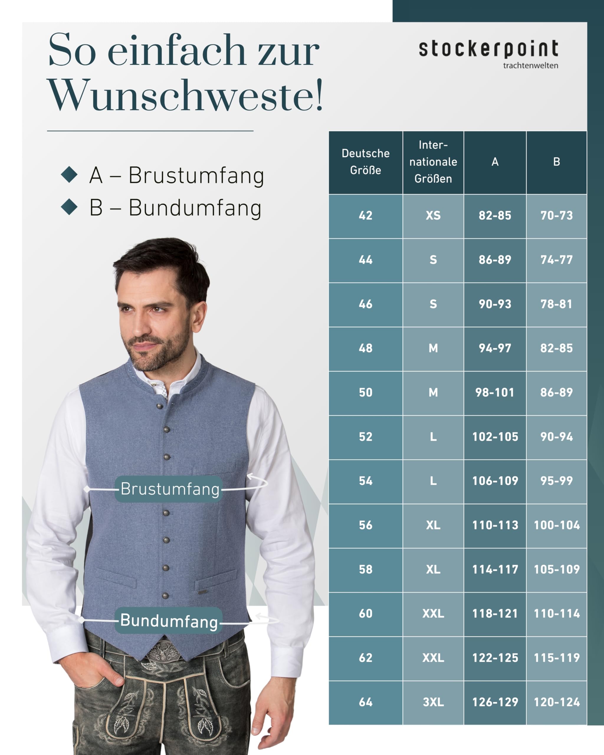 Stockerpoint Herren Devito Trachtenweste (1er Pack)