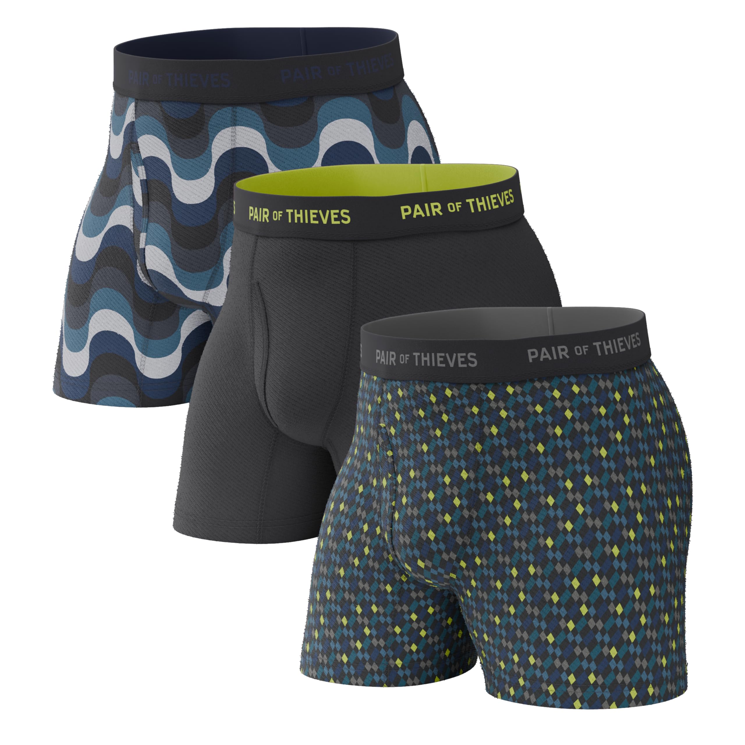 Pair of Thieves Super Fit Men's Boxer Briefs – Soft, Breathable, Quick-Dry Underwear with 4-Way Stretch (2 & 3 Pack)
