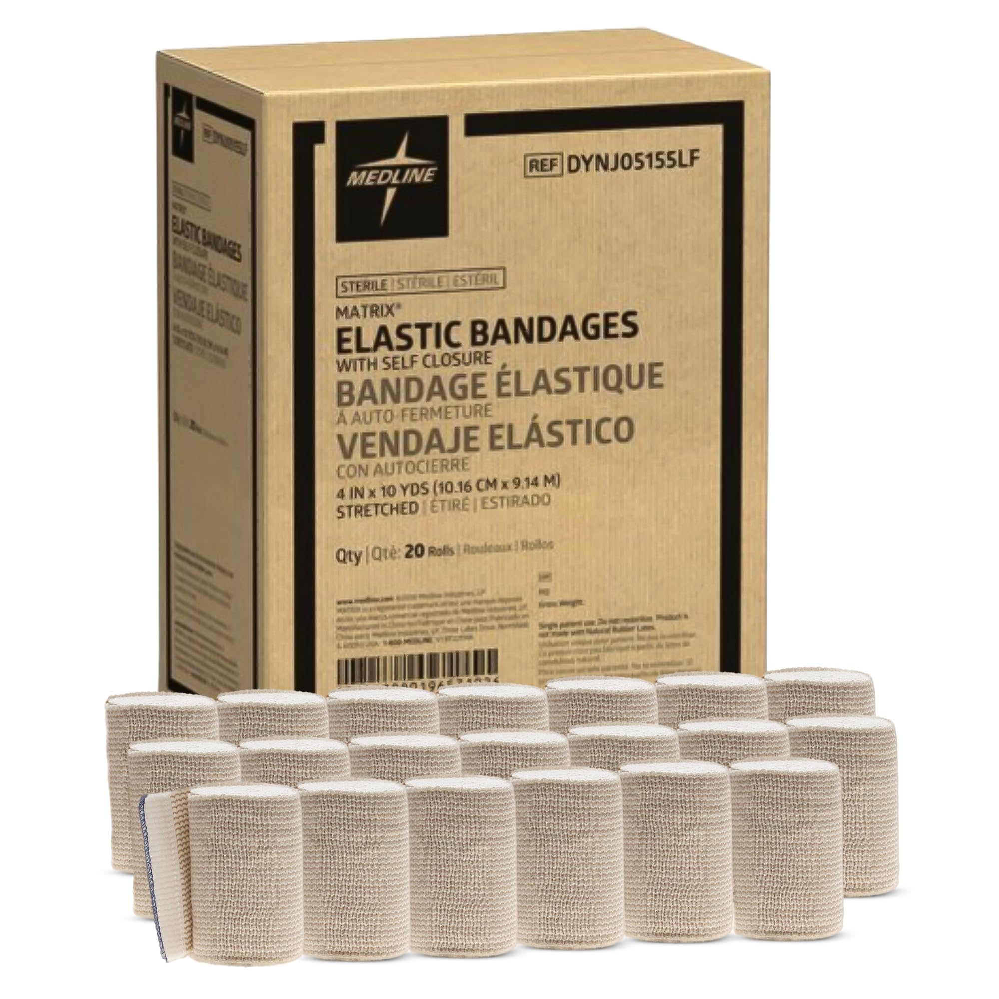 Medline Sterile Matrix Wrap Elastic Bandage, Medium Compression, 4" x 5 yd., 20 Count — Amazon image 11