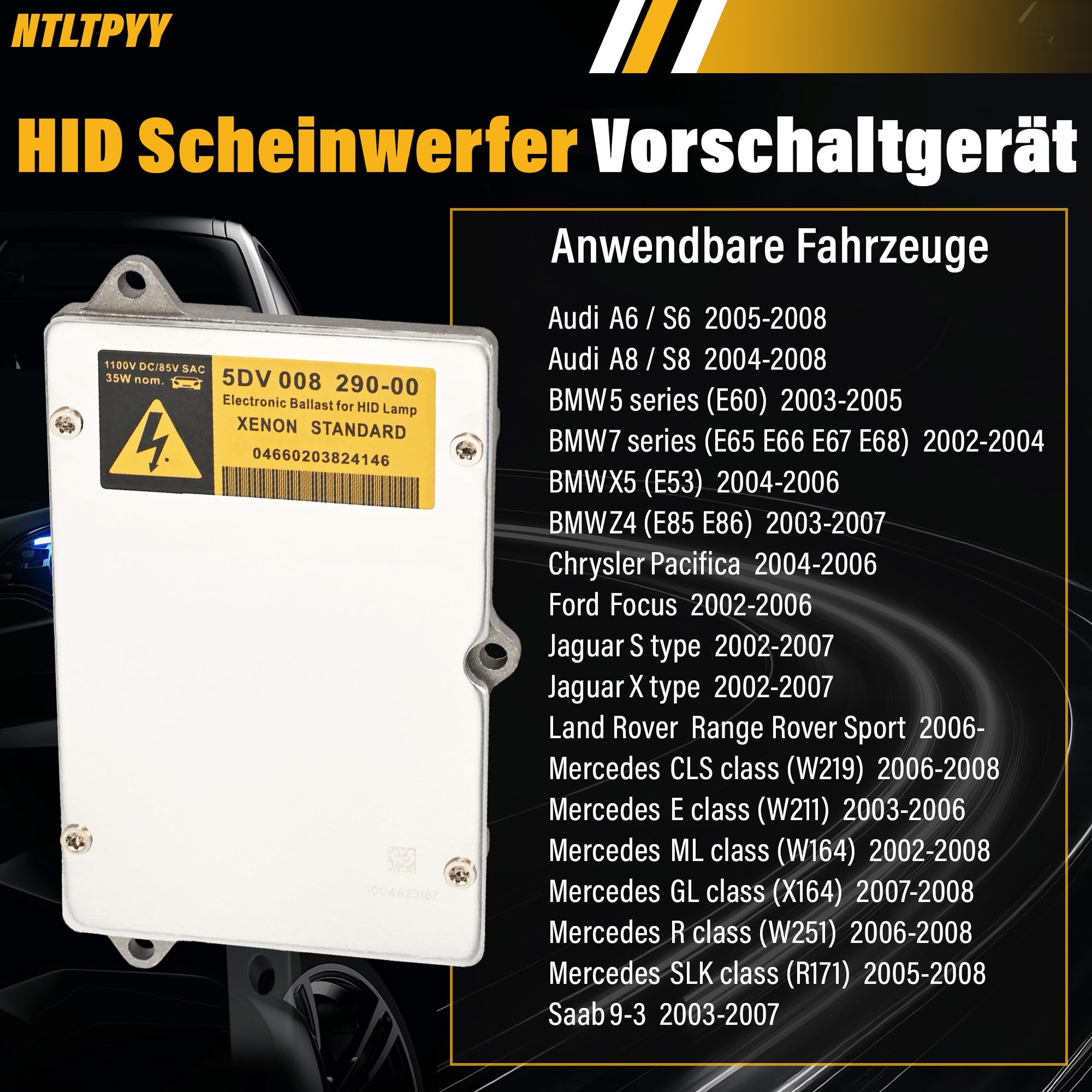 Xenon Scheinwerfer Vorschaltgerät Steuergerät für Audi A6 S6 A8, HID Vorschaltgerät 5DV00829000 4E0907476 für BMW E53 E60 E65-E68 E85 E86 W211 W219 W164 X164 W251 R171