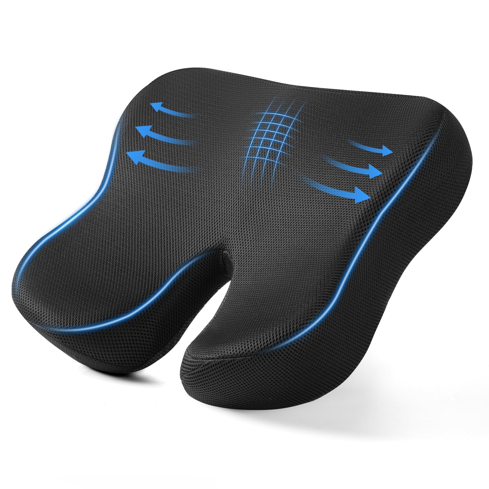 QUTOOL X-Large Seat Cushion for Office Chair Ergonomic Memory Foam Chair  Cushion Non-Slip Large Comfort Support Cushion Firm Seat Pads for Office