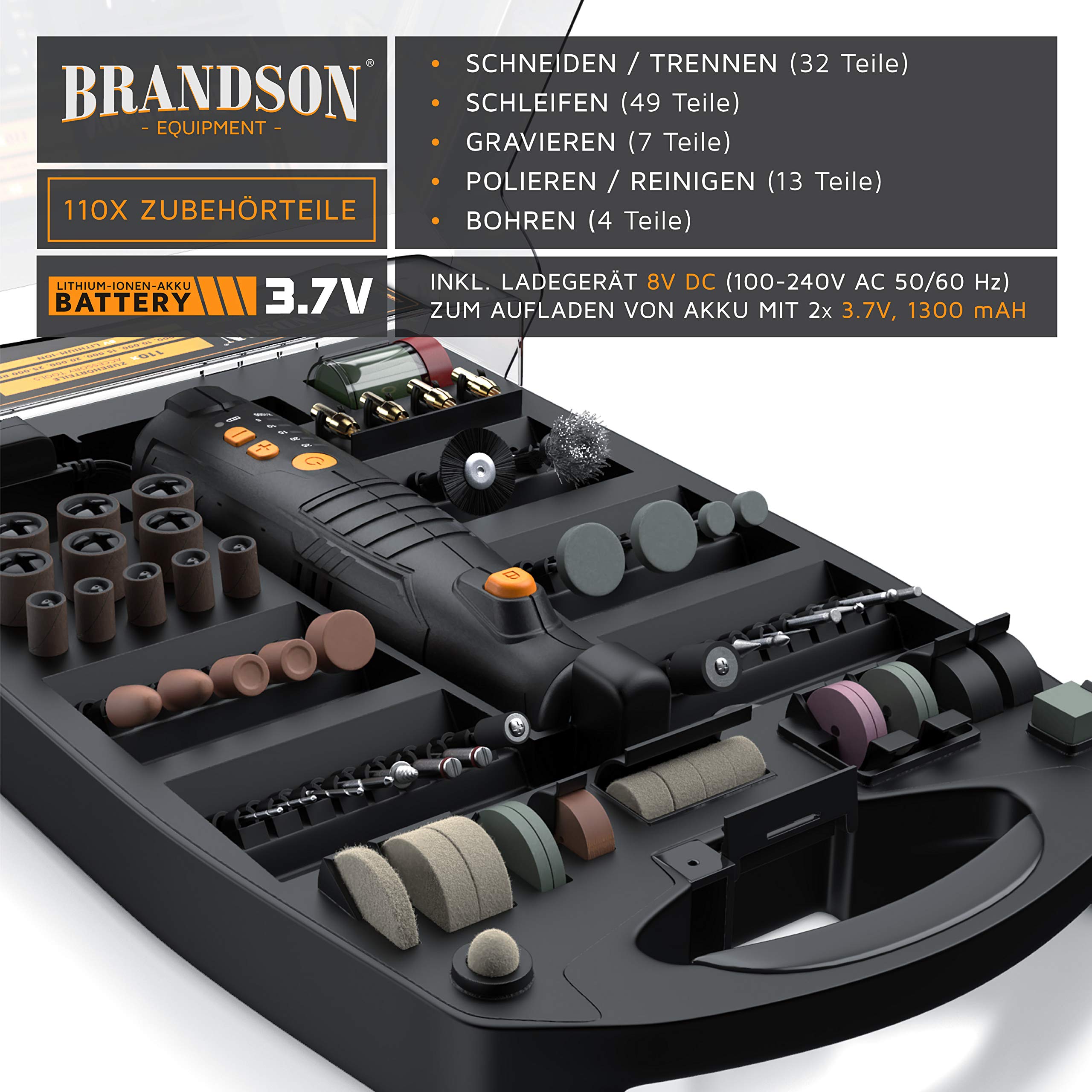 Brandson Multitool 8V, mit 110 Zubehörteilen für Heimwerker bei online bestellen