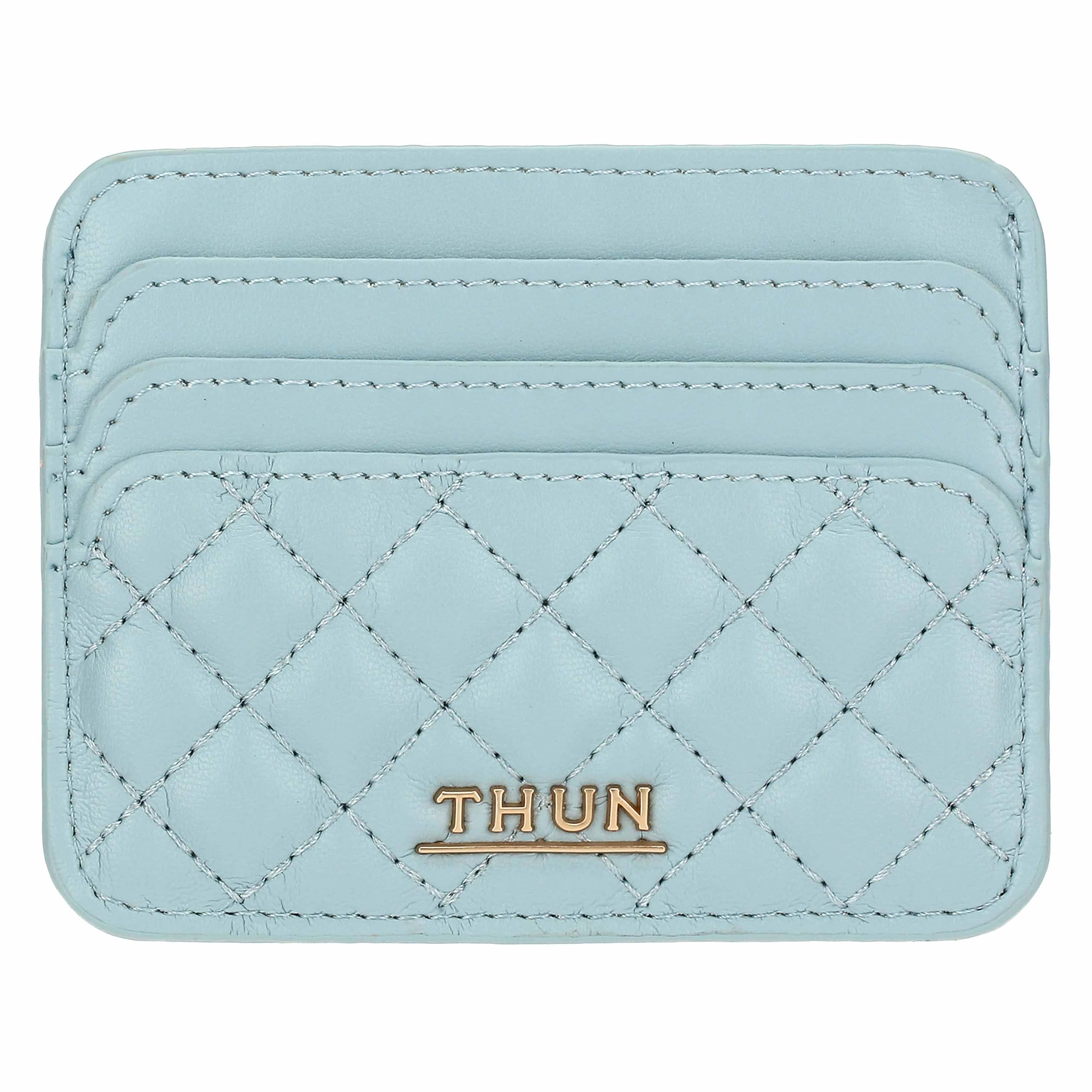 Thun Blue Card Holder, Faux Leather, Always with Me Collection, 10 x 8 cm