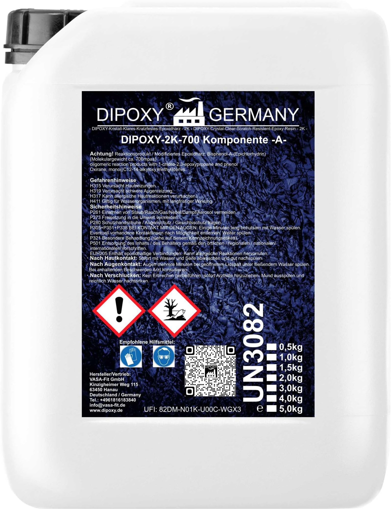 1 kg Dipoxy-2K-700 only the resin. Component A