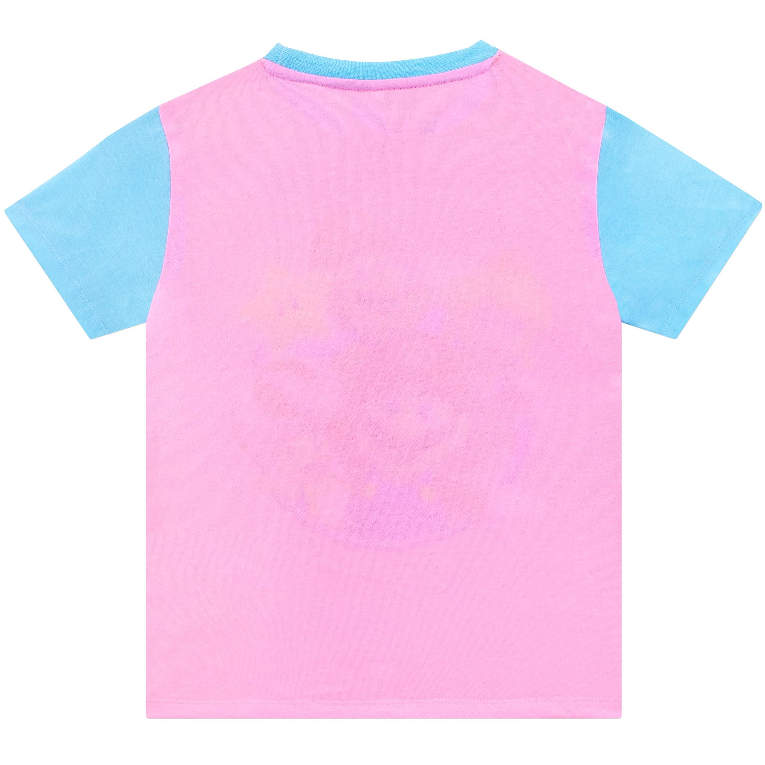 SUPER MARIO Pyjama Court pour Filles Ensemble de Pyjama à Manches Courtes pour Enfants 4-5 Ans Rose et Bleu