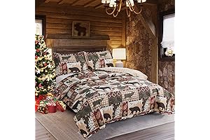 Adorn Your Bed in Rugged Charm: 3 Piece Rustic Quilts Set for...